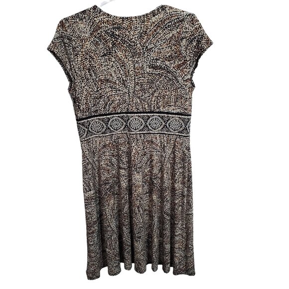 Coldwater Creek Size 18W Dress Geometric Print Flowy Jersey Knit A-line Stretch - Picture 3 of 9